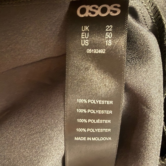 🆕 ASOS Curve Satin Dress Size 18 - Picture 15 of 15